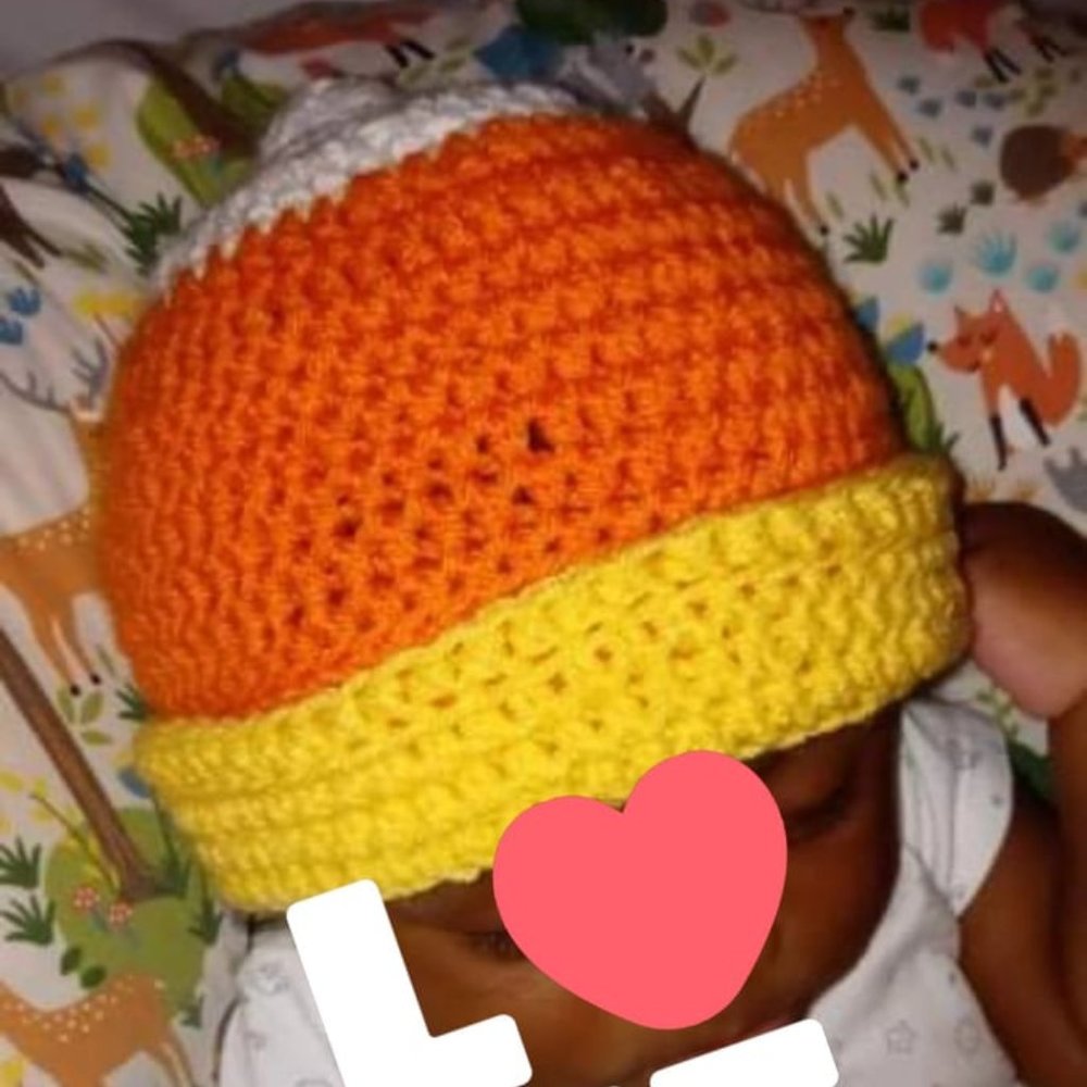 Baby Candy-corn crochet hat